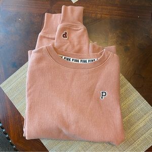 PINK | VICTORIAS SECRET oversized crewneck fleece sweatshirt
